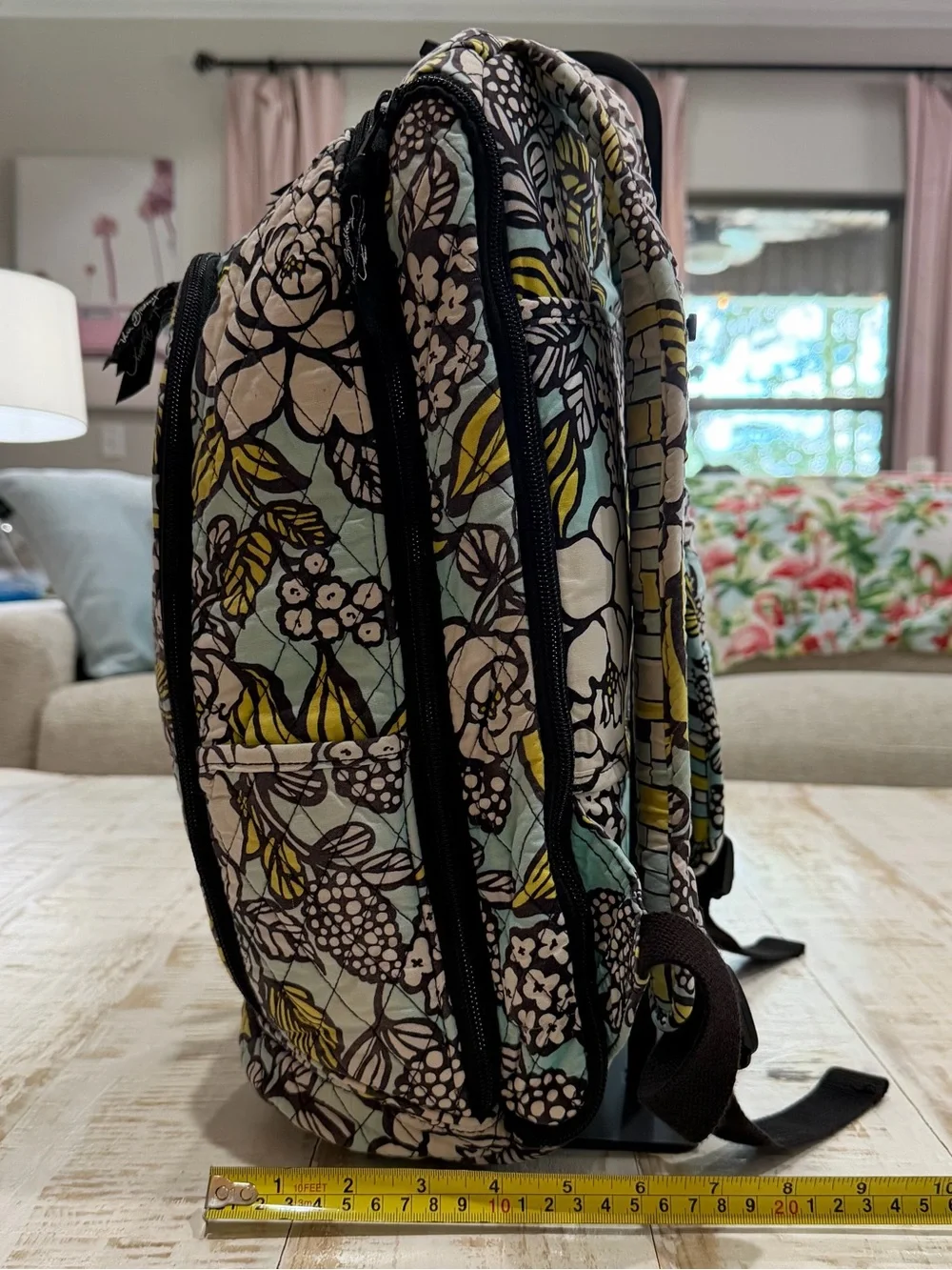 Vera Bradley Backpack Campus Tech Laptop Island Blooms Retired Floral Turquoise